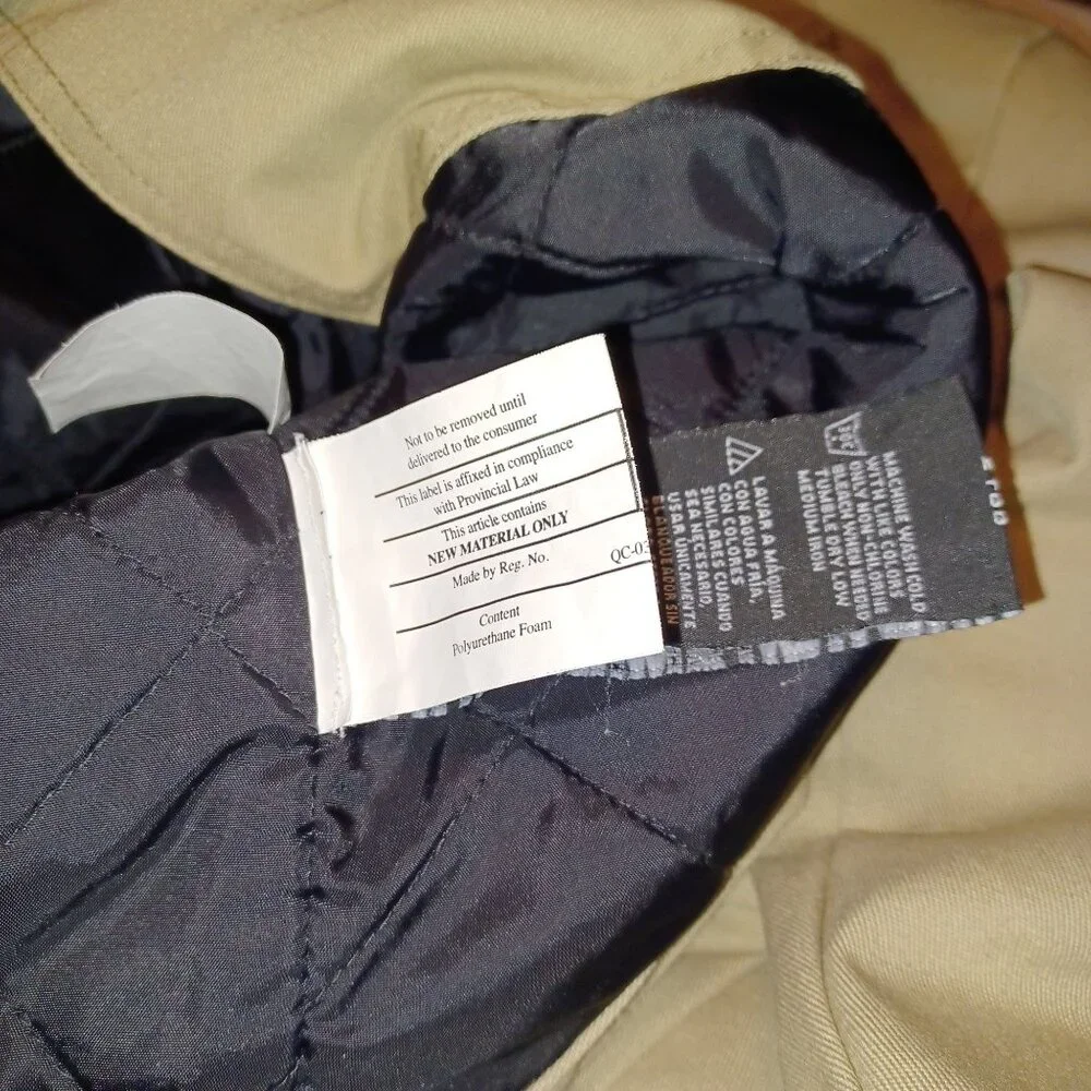 Dickies Mens Eisenhower Beige Quilt Lined Jacket Size 2XLL Front Zip 3 Pockets - Picture 7 of 11